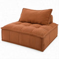 Poltrona Modular Baixa Quadrada Terracota em Poliéster 100 x 100 x 65 cm